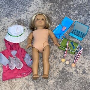 American Girl Doll Kit Kittredge and msc. American Girl accessories